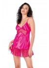 Bicomi Fuşya Kısa Saten Gecelik