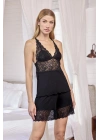 Bicomi Göğüs ve Sırt Dekolteli Dantelli Şort Takımı