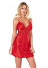 Bicomi Kırmızı Kısa Saten Gecelik 8103