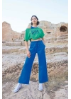 Bicomi Kısa Kollu Never Give Up 3lü Crop Eşofman Takımı
