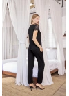 Bicomi Kısa Kollu ve Dantelli V Yaka Pijama Takımı