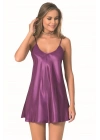 Bicomi Mor Kısa Saten Gecelik