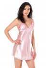 Bicomi Pembe Kısa Saten Gecelik 8105