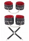 Bicomi Siyah Kırmızı Harness Fantezi Aksesuar Set
