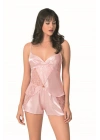 Bicomi Somon Saten Babydoll Şort Takımı