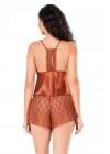 Bicomi Tarçın Saten Babydoll Şort Takımı