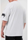 Bisiklet Yaka Baskılı Oversize T-Shirt - Beyaz -