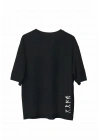 Bisiklet Yaka Baskılı Oversize T-Shirt - Siyah -