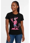 Bisiklet Yaka Kısa Kollu Baskılı T-shirt - Siyah -