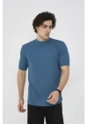 Bisiklet Yaka Slim fit T-Shirt- Turkuaz