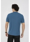 Bisiklet Yaka Slim fit T-Shirt- Turkuaz