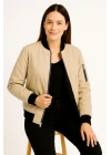 Bomber Mont Ceket - bej -