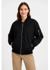 Bomber Mont Ceket Siyah -