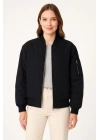Bomber Mont Ceket Siyah -