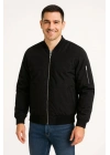 Bomber Mont Ceket - Siyah -