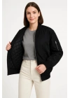 Bomber Mont Ceket Siyah -