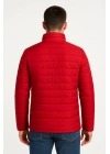 Bomber Mont Ceket – Su İtici Kumaş, Kapitone Astarlı, Fermuarlı, Kışlık - Kırmızı -