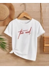 Çocuk   Baskılı T-Shirt - Beyaz
