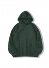 Düz Kapüşonlu Sweat - Koyu Yeşil