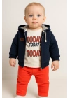 Erkek Bebek Today Baskılı Yağmurluk 3lü Takım