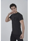 File Cepli Slim fit T-shirt - Siyah -
