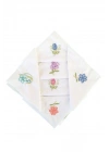 Hediyelik İşlemeli Bayan Mendili 6 lı Paket 28x28 cm 100 Pamuk