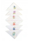 Hediyelik İşlemeli Bayan Mendili 6 lı Paket 28x28 cm 100 Pamuk