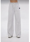 İki iplik Bol Paça Eşofman Pantalon - Gri