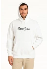 Kapşonlu Sweatshirt – Oversize “Other Lives” Ön  Arka Baskılı- Beyaz -