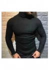 Kaşkorse Boğazlı Full Likralı Fitilli Body Kazak - Siyah