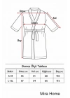 Kimono Yaka Unisex Pamuklu Tek Kişilik Bornoz Bej
