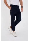 Kışlık Üç İplik Lastikli Eşofman Pantolon - Lacivert -