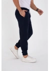 Kışlık Üç İplik Lastikli Eşofman Pantolon - Lacivert