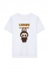Kız Labubu Çocuk Baskılı T-Shirt - Beyaz