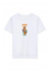 Kız Labubu Çocuk Baskılı T-Shirt - Beyaz