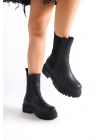 LORA Bağcıksız Lastikli Ortopedik Taban Kadın Bot CST - Siyah