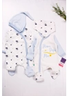 Marin Kravuze Desenli Erkek Bebek 4lü Tulum Seti