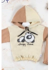 Panda Desenli Kapişonlu Erkek Bebek Takımı