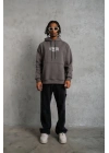Paradise Baskılı Kapüşonlu Sweat - Gri