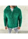 Pelüş Polar Hırka Gömlek –- Çimen Yeşili -