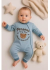 Persona Bear Nakışlı % 100 Pamuk Erkek Bebek Tulum