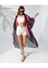 Rahat Kesim Şifon Kimono - Siyah -