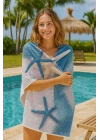 SeaDream Tropikal Desenli Plaj Havlusu 70X140 Cm Starfish