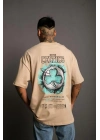 Sırt Baskılı T-shirt - Bej -