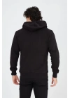 Tam Fermuarlı Kapşonlu  SweatShirt - Siyah -