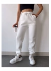 Üç İplik Basic Lastikli Eşofman Pantolon - Beyaz
