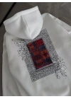 Uzun Kol Kapüşonlu Ön Ve Arka Baskılı SweatShirt - Beyaz -