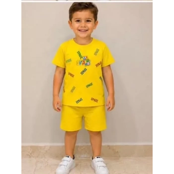 2/5 Yaş Oyuncaklı Spase Baskılı Çocuk Takımı