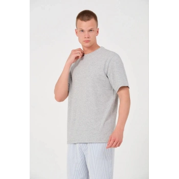 24/1 Düz A Kalite Oversize T-shirt - Gri