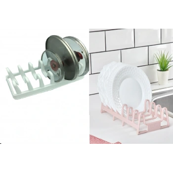 2li Set Tencere Kapağı Organizeri Ve Pratik Tabaklık